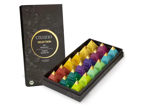 Creano Bio Kräutertee 18er Pyramiden Geschenkset „ORGANIC HERBAL TEA“ Im Teebeutel, 1 er 1 St., 0,045 g