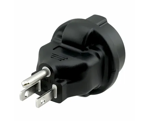 DINIC Reisestecker für USA Amerika u. Japan auf Schuko, 3-Pin Netzadapter