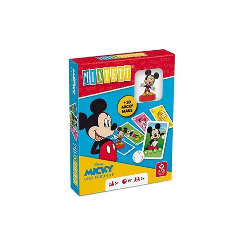 ASS Altenburger Mixtett Maus Disney Friends - Kartenspiel mit Mickey 3D Spielfigur, für 2+ Spieler ab 5 Jahren, erlebe spannende Kartensuche!