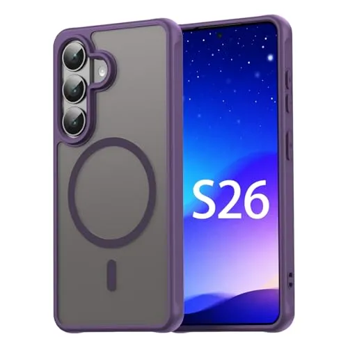 betterfon | Handyhülle für Samsung Galaxy S26 Schutzhülle | Magnetisch Matt Case für Magnet-Zubehör | Lila