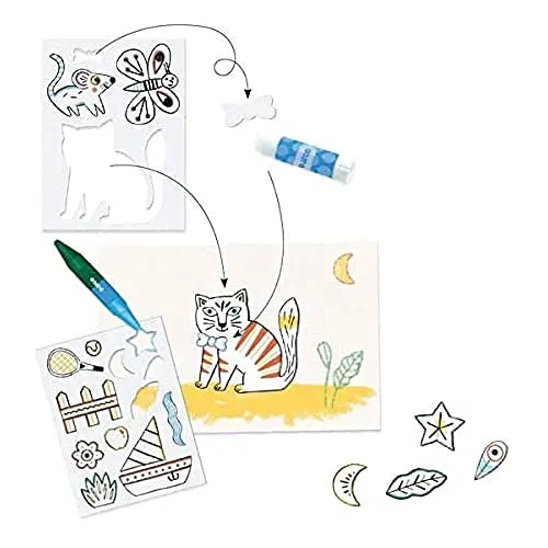 DJECO Kreieren mit Tierformen (38997), Mehrfarbig (1) von Djeco