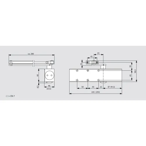 DORMAKABA Türschließer TS 83, EN 3-6 von dormakaba