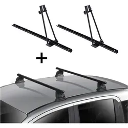 Fahrradträger Set ORION + Dachträger VDP EVO für Fiat Fiorino - Praktisches Set mit 2x Fahrradträger ORION und Dachträger VDP EVO, ideal für Fiat Fiorino 3-5 Türer ab 2008. Robuste Halterung für alle Fahrradtypen, einfache Montage und max. Zuladung von 15 kg pro Träger.