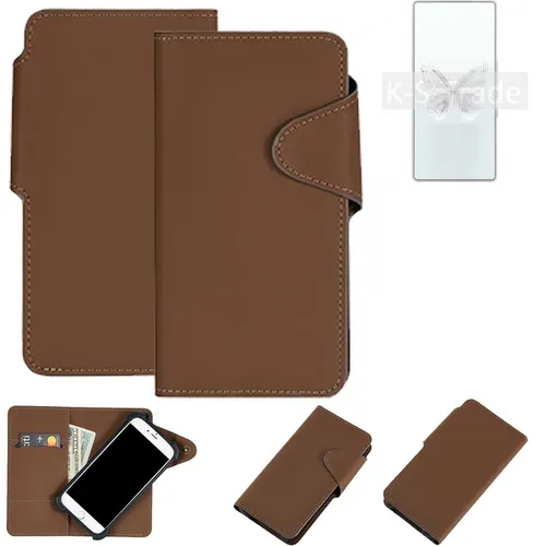 Schutzhülle für REDMAGIC 10 Pro+ Klapphülle Kunstleder braun Handy Hülle Wal