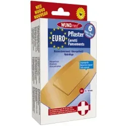 WUNDmed® Wundversorgung Euro-Pflaster 03-003 , 1 Packung = 6 Stück, 50 x 100 mm