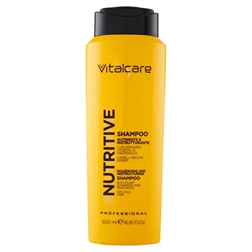 Vitalcare | Nutritive – Pflegendes und restrukturierendes Shampoo, Shampoo für trockenes und stumpfes Haar, mit pflanzlichen Ceramiden und Panthenol, 500 ml, 1