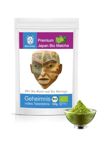 Matchatto | Matcha Tee 100g | Matcha Grüntee Pulver aus Japan in verschiedenen Geschmacksrichtungen zur Auswahl für mehr Abwechslung & Genuss (Mate)