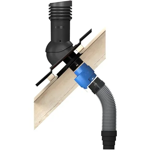 BANDLOO Lüftungsset DN150 – Ruroflex-KLICK-System - Entlüftungen für Dächer – Komplettes Set mit Kondensatabscheider und KLIK-System für einfache Montage, ideal für Braas und Benders Dachziegel.