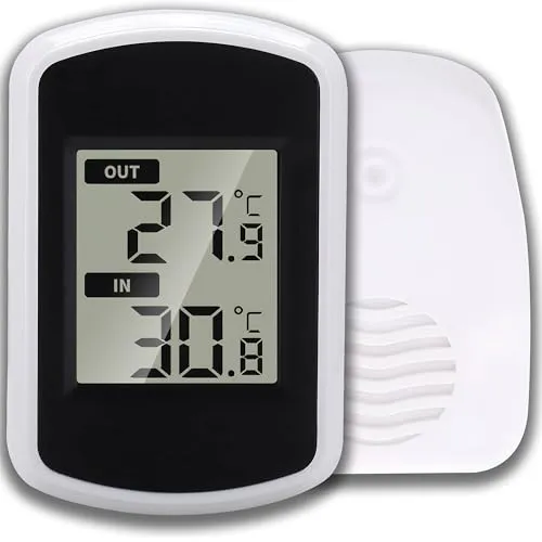 Retoo Thermometer Digitales Thermo-Hygrometer Innenthermometer, Raumthermometer, Temperaturmonitor Hause, für Wohnzimmer, Garage oder Gewächshaus Reptilienthermometer, Küchenthermometer, Büro