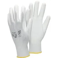 ECD Germany 24 Paar PU-beschichtete Arbeitshandschuhe Größe 8-M Weiß - Vielseitige Montagehandschuhe aus feinem Polyester, ideal für präzise Arbeiten im Handwerk. Rutsch- und abriebfest dank PU-Beschichtung, atmungsaktiv und extrem komfortabel für stundenlangen Einsatz.