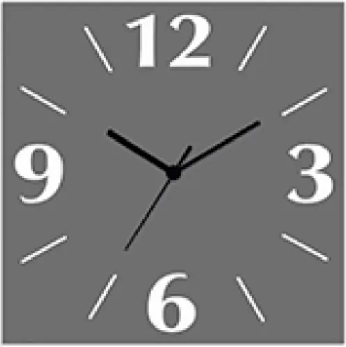 ARTland Wanduhr auf Alu - Trendfarbe Grau, 30x30 cm - Wanduhr in elegantem Grau, Geräuschloses Quarzuhrwerk, ideal für Küche oder Wohnzimmer, freischwebende Optik aus 3 mm Alu-Dibond.