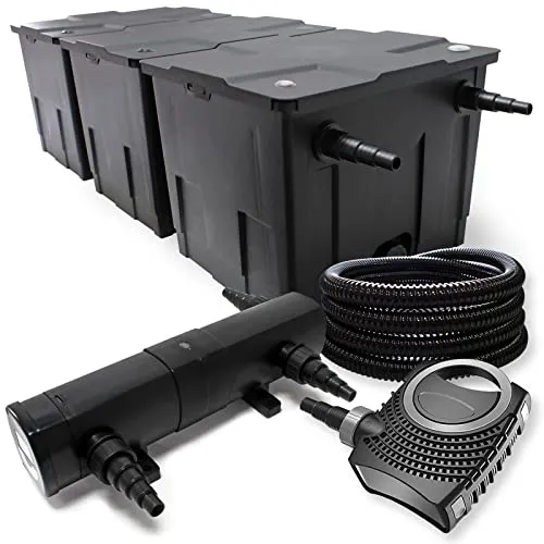 Wiltec CBF-350C Teichfilter Komplettset mit UVC Klärer & Pumpe