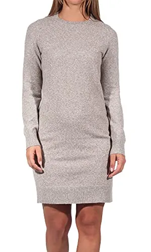 VERO MODA Mini Strickkleid Meliert - Langarm Rundhals Regular Fit Kleid, figurbetont und ideal für Übergangs- und Winterzeit