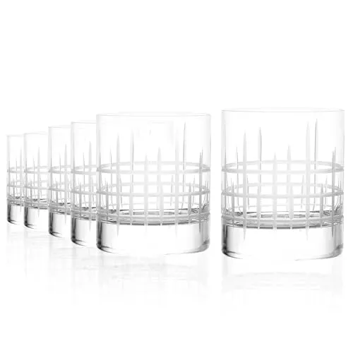 Stölzle Lausitz Whiskygläser NYB Manhattan 6er-Set - Whiskeygläser aus hochwertigem, bleifreiem Kristallglas, spülmaschinenfest und stoßfest – für stilvollen Genuss und elegante Abende.