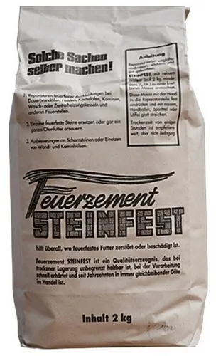 Feuerzement (4,30€/kg) Steinfest 2kg Sack bis 1000°C Außenbereich 9612557122
