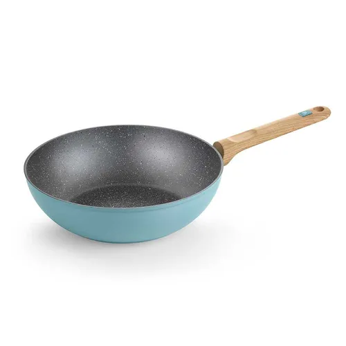 BRA Nordik | Wok 28 cm, geschmiedetes Aluminium mit Antihaftbeschichtung, für al