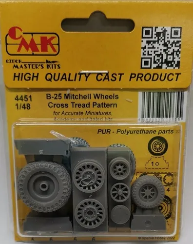 MW22 CMK 4451 B-25 MITCHELL WHEELS/ CROSS TREAD PATTERN 1/48 ZUBEHÖR