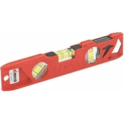 Cimco Wasserwaage Profi 250mm - Professionelle Wasserwaage aus Aluminium-Guss mit Plumb Site Dual-View Libelle. Ideal für präzise Messungen in Schaltschrankanwendungen, genaue Messgenauigkeit von 0,5 mm/m.