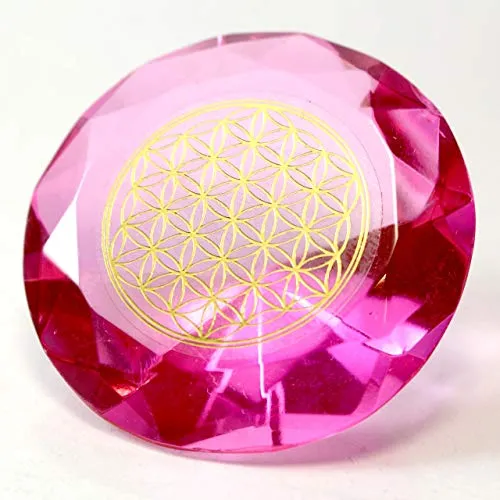 Tachyonen Diamant Blume des Lebens Klar rosa 45 Energie Heilige Geometrie I Urenergie I Chakrenarbeit I Energiearbeit I Heilsitzungen I