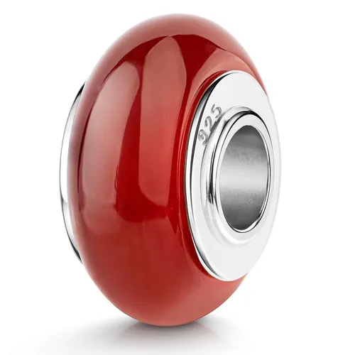 MATERIA Jaspis rot Beads Anhänger mit 925 Silber in rot von MATERIA bei Matthias Wagner