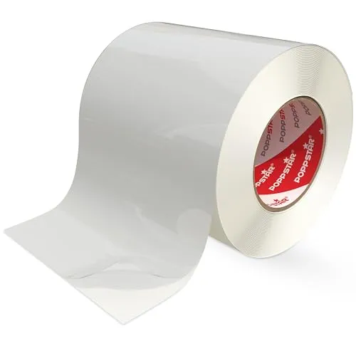 POPPSTAR Zelt Reparatur-Klebeband wasserdicht, ultra-dünn & flexibel (10m x 8cm) Unsichtbares Klebeband-Reparatur-Set für Markisen, Sonnenschirme, Luftmatratze, Pavillon, Schlauchboot