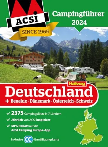 ACSI Campingführer Deutschland 2024 - Umfassender Campingführer für Deutschland und Benelux-Dänemark-Österreich-Schweiz mit exklusiver ACSI CampingCard Ermäßigung – ideal für Campingliebhaber!