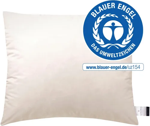 billerbeck Federkopfkissen E14 Greta, 40x80, 70x80, 80x80 cm - Kissen mit 85% Entenfeder und 15% Entendaune, ideal für Bauch-, Rücken- und Seitenschläfer. Hohe Stützkraft und hervorragende Feuchtigkeitsregulierung für ein angenehmes Liegegefühl.