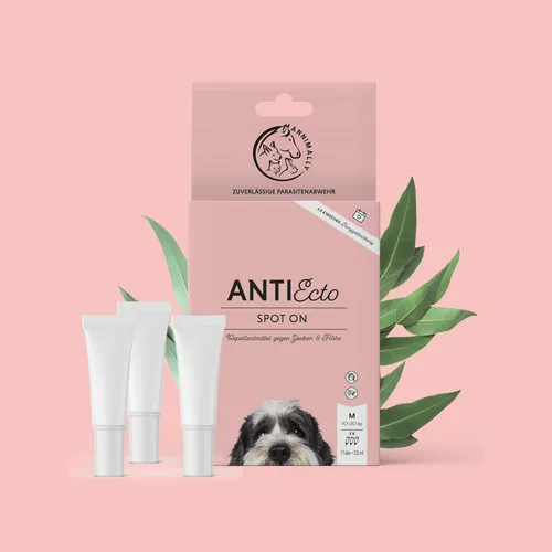 Anti Ecto Spot On M (10-20 kg) - Floh- & Zeckenschutz für Hunde - Zeckenmittel