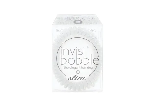 invisibobble Spiral-Haargummi invisibobble Slim Crystal Clear 3 Dünne Haargummis transparent elegant