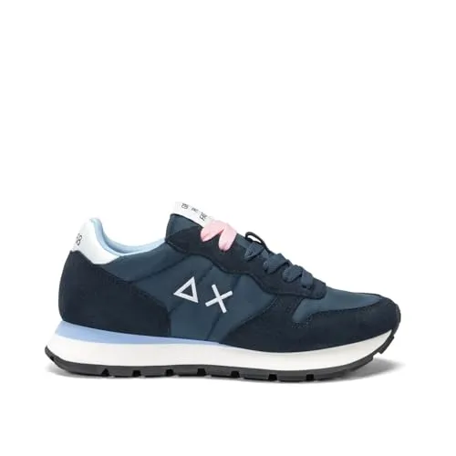 SUN68 Unisex Ally SOLID Nylon Sneaker - Navy Blue, 39 EU - Herren-Sneaker aus strapazierfähigem Nylon, ideal für Alltag und Freizeit, mit rutschfester Gummisohle für optimalen Halt.