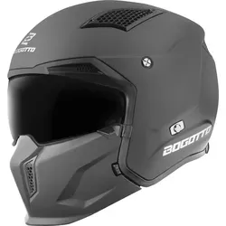 Bogotto Radic 22.06 Helm, schwarz, Größe XS - Motorradhelm mit HIRP Schale für höchste Sicherheit und ECE 22.06 Zulassung, ideal für stilbewusste Männer.