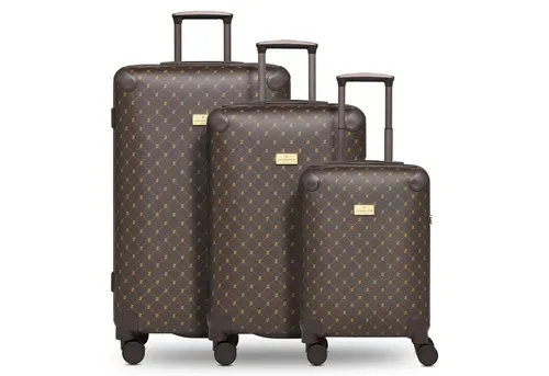 Lazarotti Trolleyset Palermo, 4 Rollen, 3-teilig in braun von Lazarotti