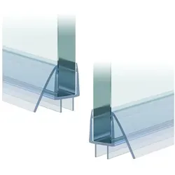 WITEN&NOCK Duschdichtung Ersatzdichtung mit doppelter Lippe Wasserabweiser Bodendichtung 8-10mm, L: 100 cm, L: 50 - 200 cm, (2-St) 100 cm