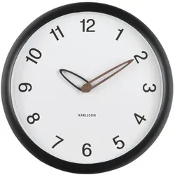 Karlsson Wanduhr, Schwarz, Kunststoff, Timerfunktion, Dekoration, Uhren, Wanduhren