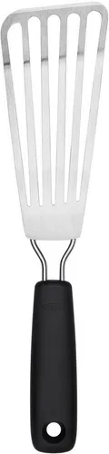 OXO Good Grips kleiner Fischwender 30 cm – spülmaschinenfester Pfannenwender aus Edelstahl für Fisch, Pfannkuchen und mehr