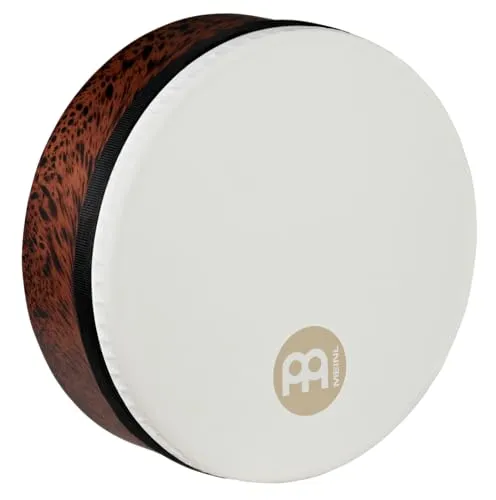 Meinl Percussion FD12T-D-TF Deep Shell Tar, Frame Drum mit Kunststofffell, 30,48 cm (12 Zoll) Durchmesser, brown burl