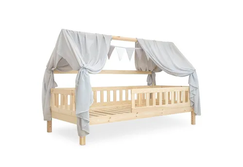 Ehrenkind Betthimmel Deko Set für Kinderzimmer - Betthimmel & Wimpelkette für magische Momente, aus hochwertiger Baumwolle, fördert Schlaf & Kreativität und verwandelt das Kinderzimmer in eine gemütliche Spiel- und Schlafumgebung.