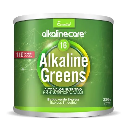 Alkaline Greens (gemahlenes 16 Gemüse, Kräuter und Pflanzen) 220 g Alkaline Care