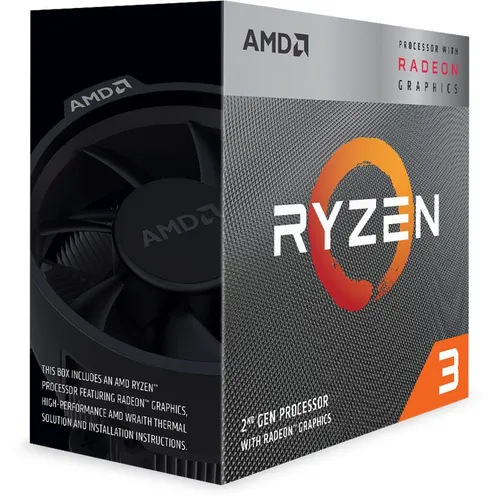 Ryzen 3 3200G Wraith Spire CPU - 4 Kerne, 3.6 GHz mit Kühler, übertaktbar und integriertem AMD RX Vega 8 Graphics
