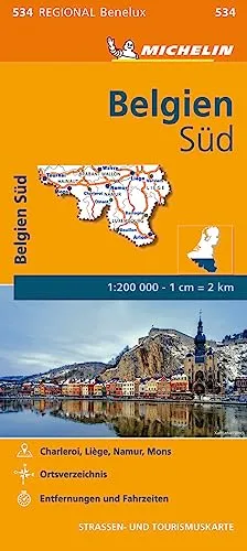 Michelin Belgien Süd: Straßen- und Tourismuskarte 1:200.000 (MICHELIN Regionalkarten)