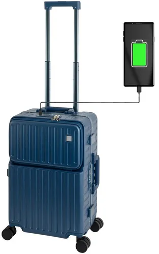 Travelhouse Hartschalen-Trolley Roma in blau von Travelhouse