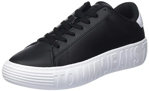 Tommy Jeans Herren Cupsole Sneaker - Herren-Sneaker aus hochwertigem Leder, stilvolles Design und optimale Passform für jeden Anlass, ideal für Alltagslooks und besondere Events.