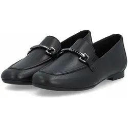 Remonte Loafer Slipper mit Stretch, Schwarz, 38 EU - Eleganter Slipper in Schwarz mit gepolsterter Innensohle und praktischen Stretcheinsätzen für optimalen Tragekomfort. Ideal für den Alltag oder besondere Anlässe.
