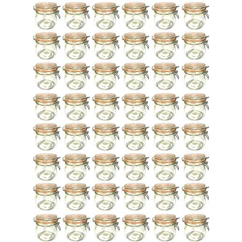 HAC24 48er Set Drahtbügelglas 500ml Einmachglas Einweckglas mit Bügelverschluss Vorratsglas Einmachgläser