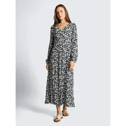 TOM TAILOR Midi-Jersey-Kleid mit V-Ausschnitt in blau von Tom Tailor