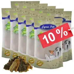Lyra Pet® Rinderpansen 2 - 10 cm 10 kg - Hundefutter, hochwertiger Kausnack für gesunde Verdauung und natürlichen Kauinstinkt. 100 % reines Naturprodukt, schonend getrocknet und ohne Zusatzstoffe.