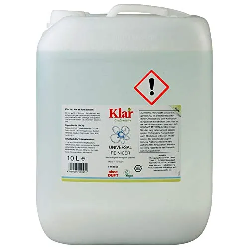 Almawin Klar - Universalreiniger 10L - Effektiver Allzweckreiniger für die gründliche Reinigung in Haushalt und Gewerbe. Mit natürlichen Inhaltsstoffen für eine saubere und frische Umgebung.