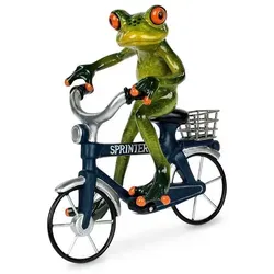 Formano Dekofigur Frosch auf Fahrrad – rot oder blau von formano