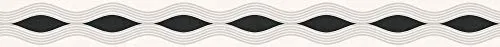 A.S. Création selbstklebende Bordüre Only Borders Borte 5,00 m x 0,05 m grau schwarz weiß Made in Germany 282217 2822-17