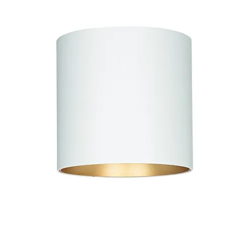 Licht-Erlebnisse Deckenstrahler POINT in Weiß Gold - Moderner GU10 Aufbauspot Ø12,7cm, ideal für akzentuierte Beleuchtung in Flur, Wohnzimmer oder Schlafzimmer, individuell mit Leuchtmitteln wählbar.